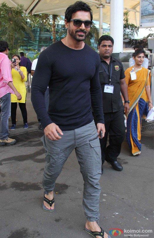 John Abraham Spotted At Domestic Airport John Abraham Spotted At Domestic Airport