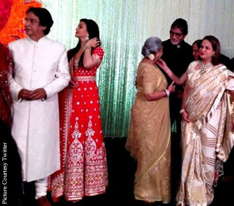 Kunal Kapoorand Naina Bachchan's Wedding Reception : Ajitabh Bachchan, Aishawarya Rai Bachchan, Jaya Bachchan and Amitabh Bachchan