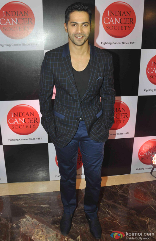 Varun Dhawan during launch of film on Anti-Tobacco at 64th Founder's Day
