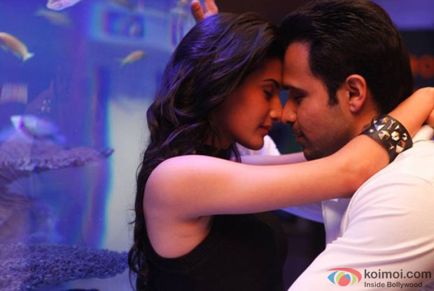 Amyra Dastur and Emraan Hashmi in a still from movie 'Mr. X'