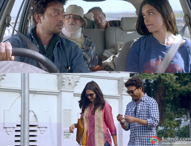 Amitabh Bachchan, Irrfan Khan and Deepika Padukone in a still from movie 'Piku' Amitabh Bachchan, Irrfan Khan and Deepika Padukone in a still from movie 'Piku'