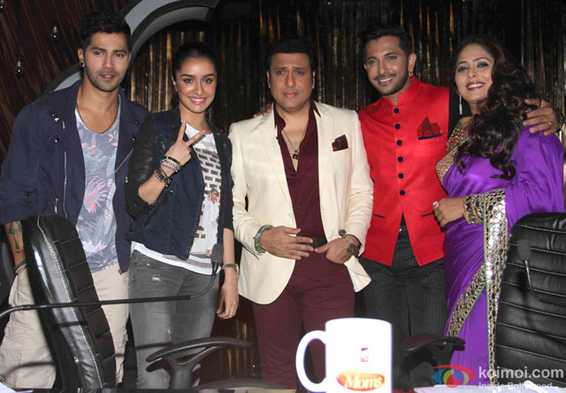 Varun Dhawan, Shraddha Kapoor and Govinda during the promotion of movie '(ABCD 2) – Any Body Can Dance 2' on the sets of Dance India Dance Super Moms 2