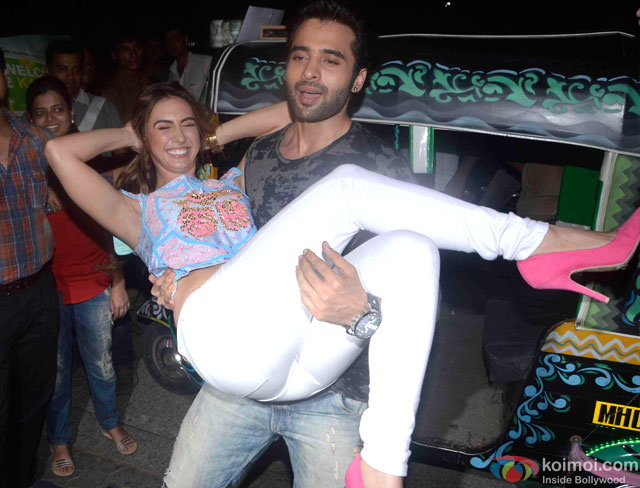 Lauren Gottlieb and Jackky Bhagnani during the promotion of movie 'Welcome To Karachi'