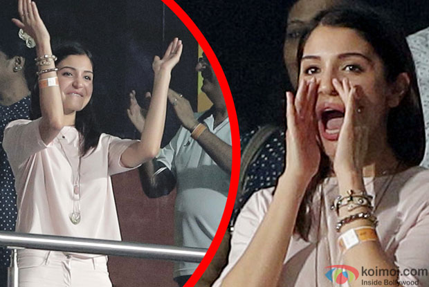 RCB Vs KKR 2015 IPL Match : Anushka Sharma Cheers For BF Virat Kohli