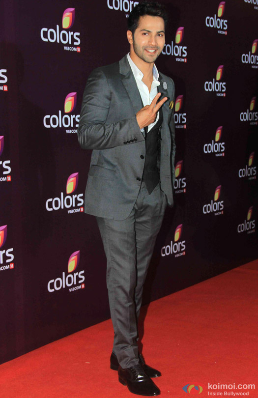 Varun Dhawan during the red carpet of Colors Party 2015