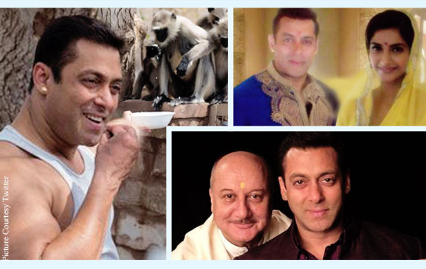 Salman Khan During The Shoot Of Prem Ratan Dhan Payo