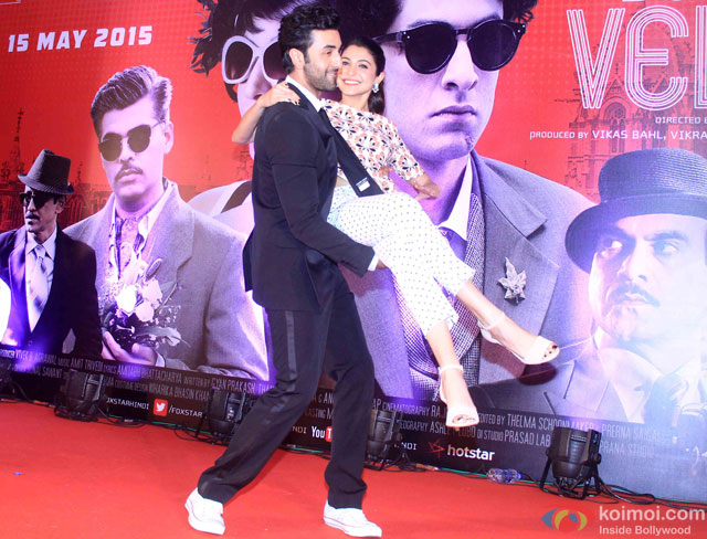Ranbir Kapoor and Anushka Sharma during the launch of second trailer of movie 'Bombay Velvet'