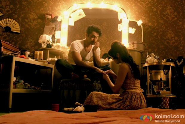 Ranbir Kapoor and Anushka Sharma in a still from movie 'Bombay Velvet'