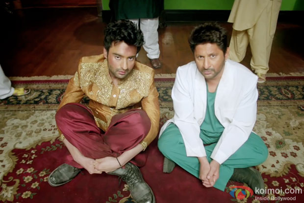Jackky Bhagnani and Arshad Warsi in a still from movie 'Welcome to Karachi' Jackky Bhagnani and Arshad Warsi in a still from movie 'Welcome to Karachi'