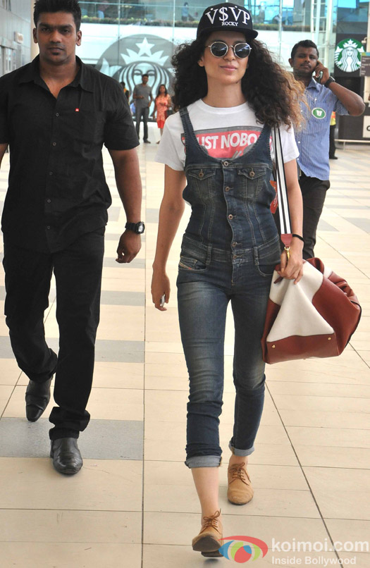 Kangana Ranaut Snapped At Domestic Airport