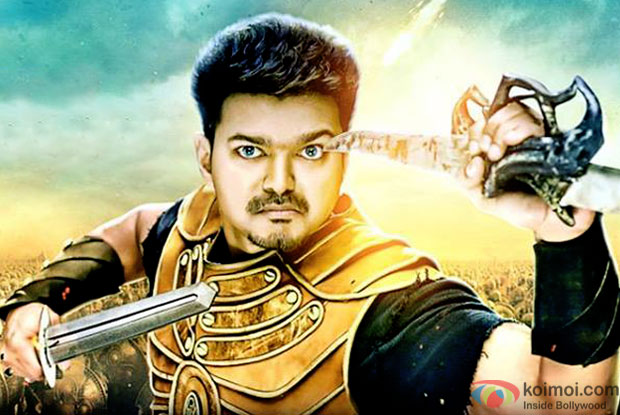 Vijay in a still from movie 'Puli'