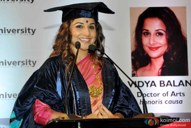 Vidya Balan Conferred  With A Doctor Of Arts Honoris Causa