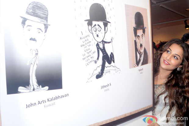 Vidya Balan Snapped At The Inauguration Of Exhibition Chaplin Lines