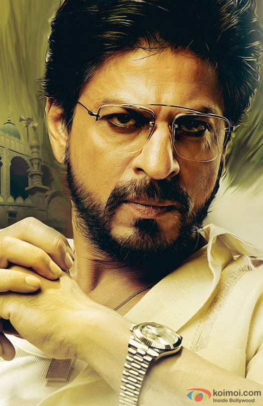 Shah Rukh Khan in a beard look still from movie 'Raees (2016)'