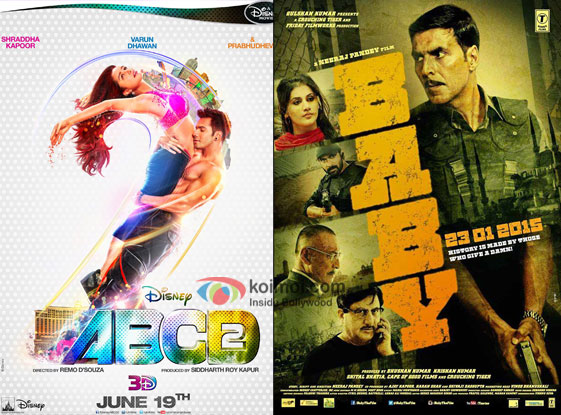 ABCD 2 and Baby movie posters