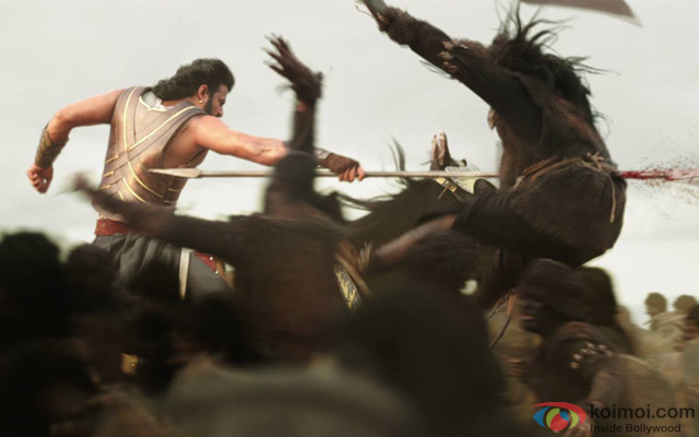 Prabhas in a still from movie 'Bahubali'