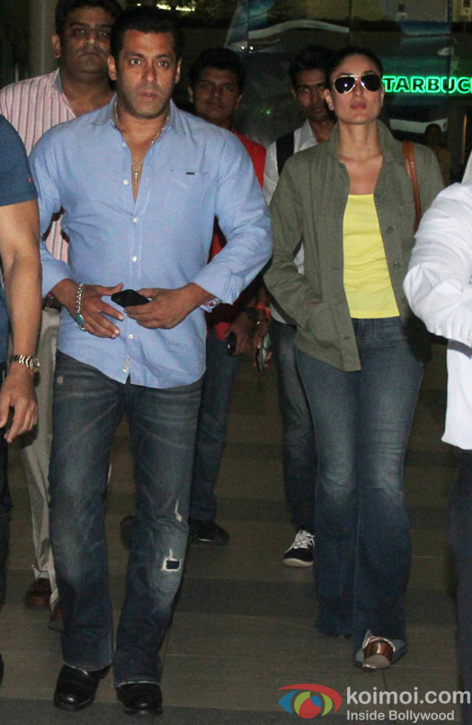 Salman Khan and Kareena Kapoor Khan Snapped At Airport