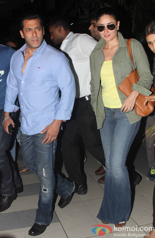 Salman Khan and Kareena Kapoor Khan Snapped At Airport
