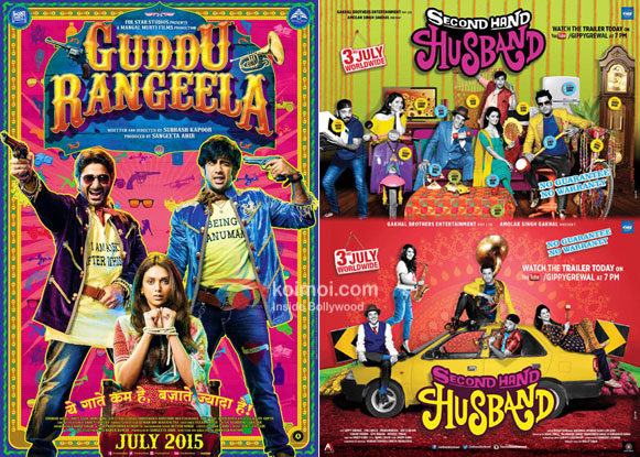 Guddu Rangeela and Second Hand Husband movie posters