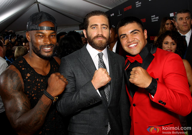 Jake Gyllenhaal during the premiere of movie 'Southpaw'
