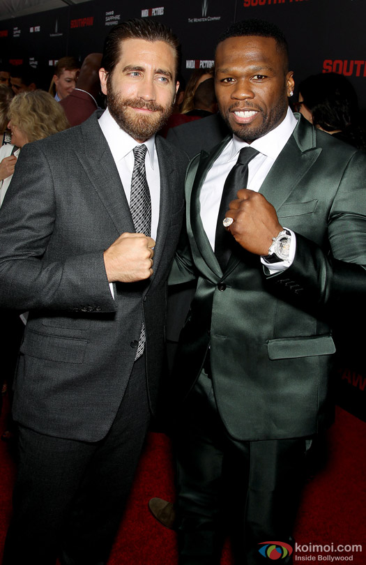 Jake Gyllenhaal during the premiere of movie 'Southpaw'