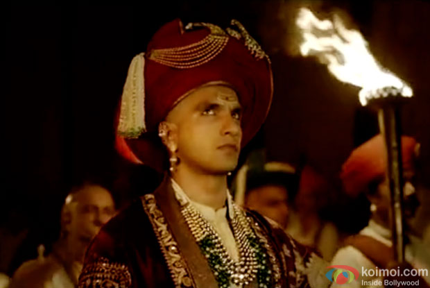 Ranveer Singh in a still from movie 'Bajirao Mastani'