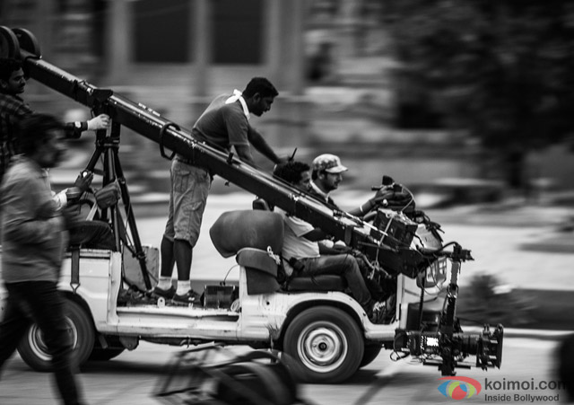 on the sets of 'Baahubali'