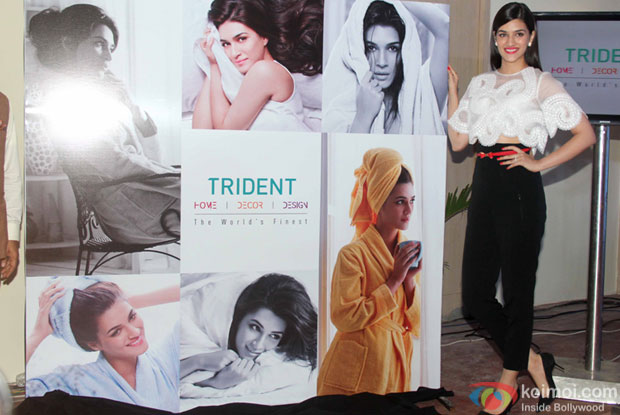  Kriti Sanon during the launch of Trident group new Bath & Home Linen collection
