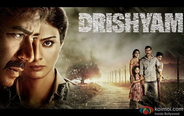 Ajay Devgn, Tabu & Shriya Saran Starring 'Drishyam' movie poster