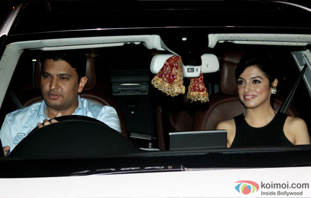 Bhushan Kumar and Divya Khosla Kumar during the birthday bash of Priyanka Chopra