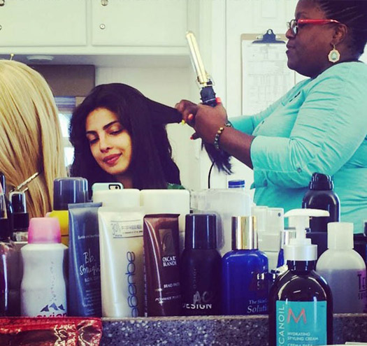 Priyanka Chopra on the sets of Quantico