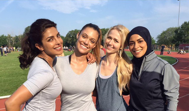 Priyanka Chopra on the sets of Quantico