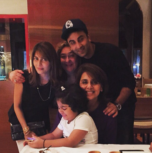 Riddhima, Samara, Ranbir Kapoor and Neetu Kapoor Riddhima, Samara, Ranbir Kapoor and Neetu Kapoor