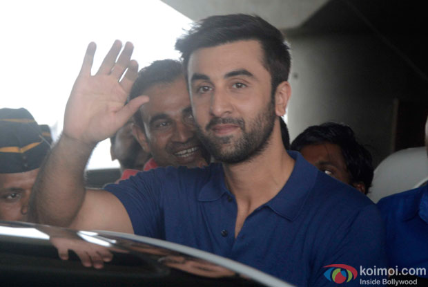 Ranbir Kapoor during an event organised to facilitate Mumbai Traffic Police and acknowledging their service in Mumbai.