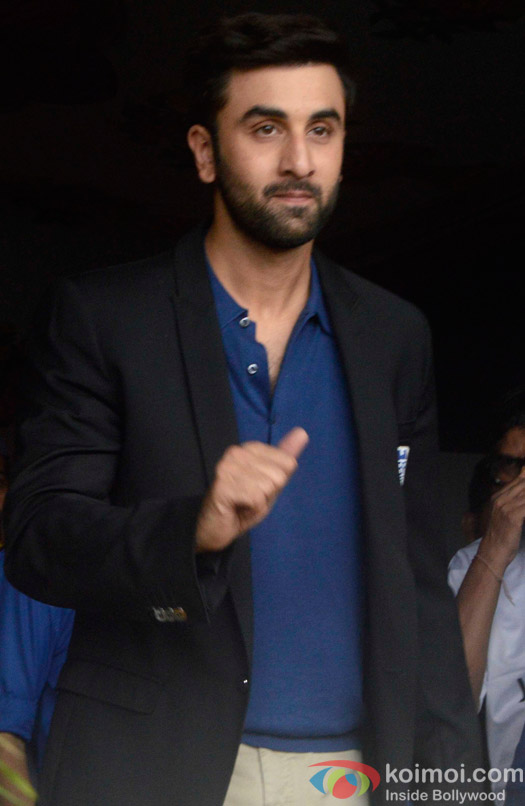Ranbir Kapoor during an event organised to facilitate Mumbai Traffic Police and acknowledging their service in Mumbai.