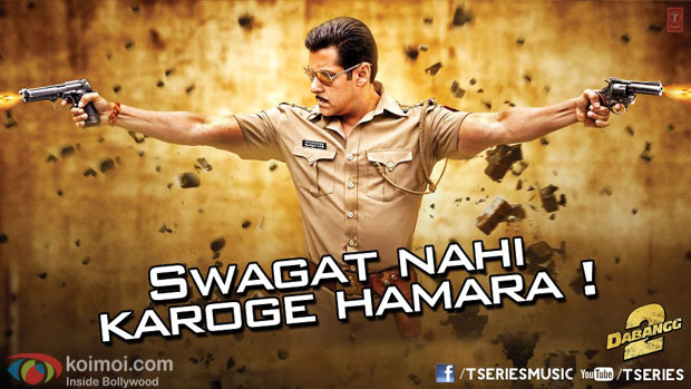 Salman Khan in a still from 'Dabanng 2' movie poster