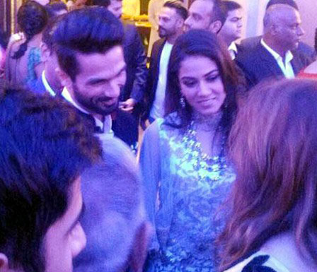 Shahid Kapoor and Mira Rajput during their reception