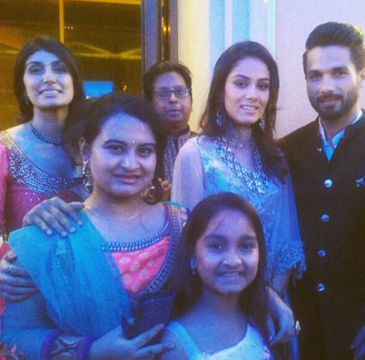 Mira Rajput and Shahid Kapoor during their reception