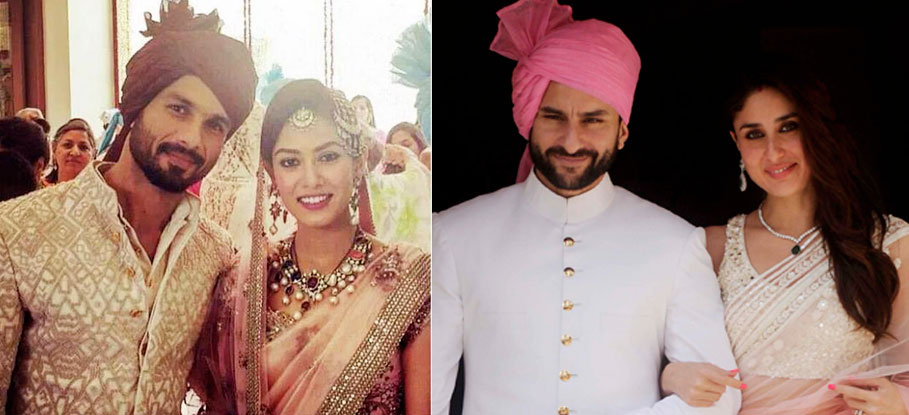 Shahid Kapoor, Mira Rajput, Saif Ali Khan and Kareena Kapoor Khan 