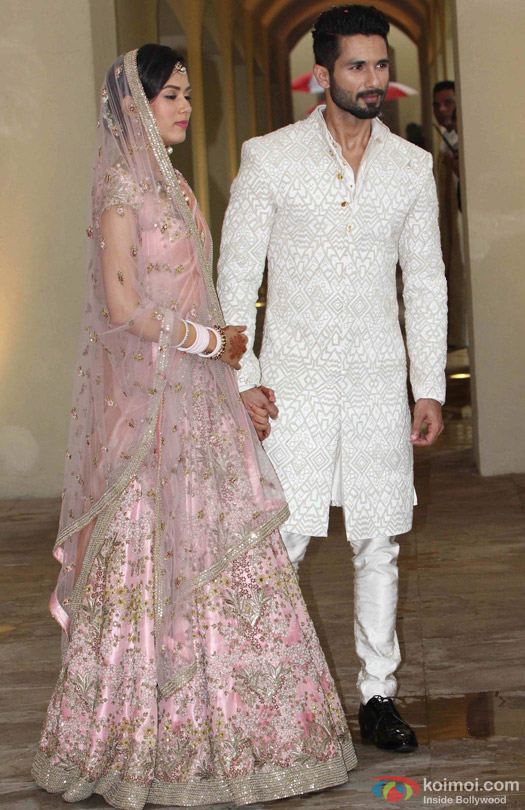 Shahid Kapoor-Mira Rajput's during Wedding Reception