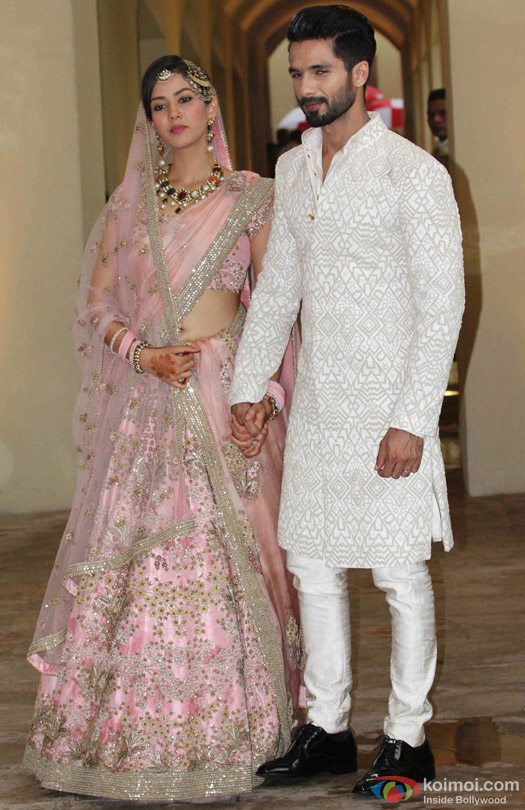 Shahid Kapoor-Mira Rajput's during Wedding Reception