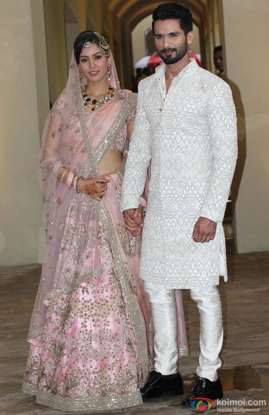 Shahid Kapoor-Mira Rajput's during Wedding Reception