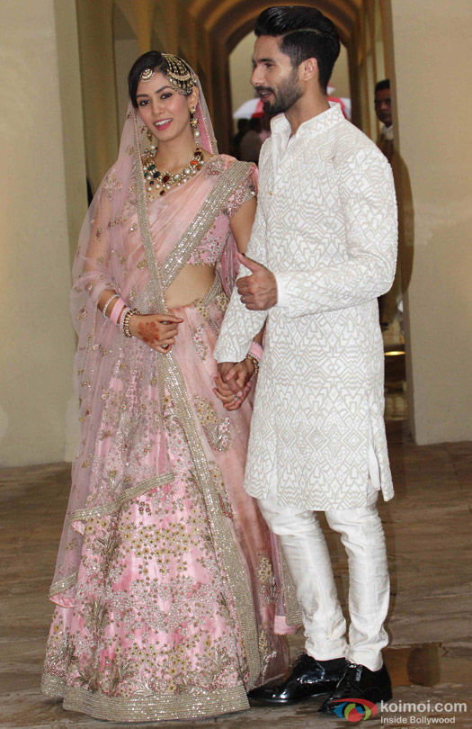 Shahid Kapoor-Mira Rajput's during Wedding Reception
