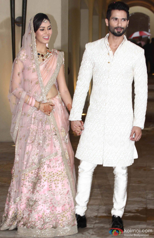 Shahid Kapoor-Mira Rajput's during Wedding Reception