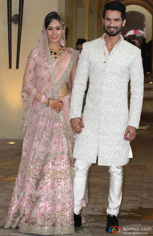 Shahid Kapoor-Mira Rajput's during Wedding Reception