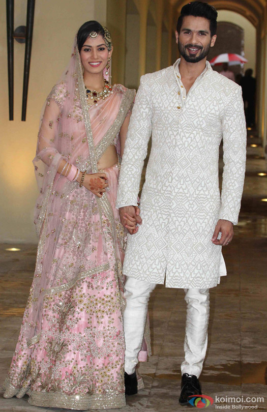 Shahid Kapoor-Mira Rajput's during Wedding Reception