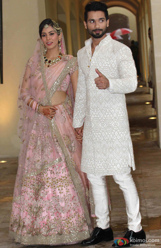 Shahid Kapoor-Mira Rajput's during Wedding Reception