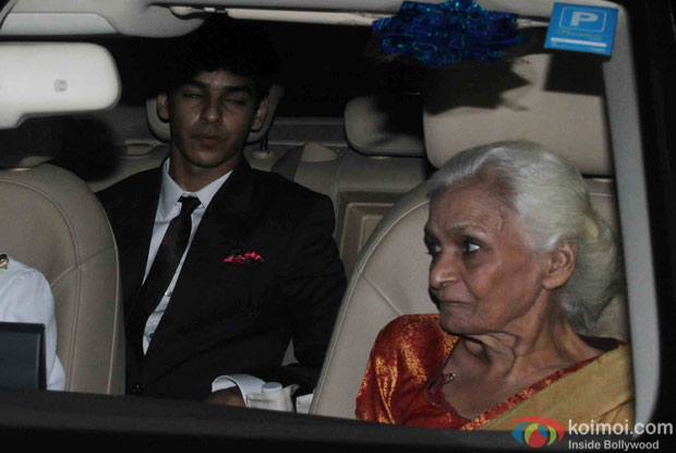 Ishaan Khattar and Neelima Azim during the Shahid-Mira Wedding Reception