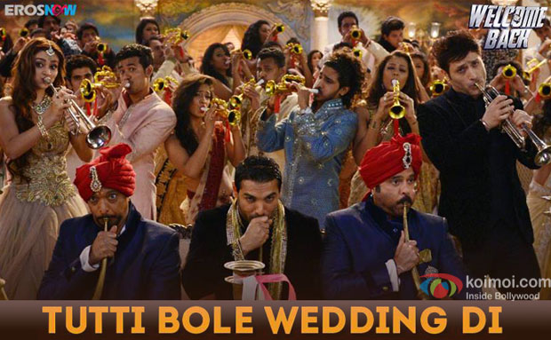 Nana Patekar, John Abraham and Anil Kapoor in a still from movie 'Welcome Back'