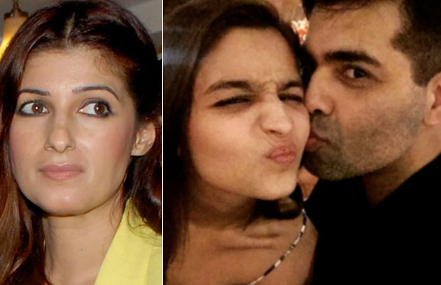 Twinkle Khanna, Alia Bhatt and Karan Johar Twinkle Khanna, Alia Bhatt and Karan Johar